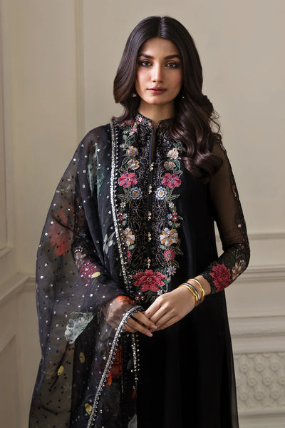 Buy Black Embroidered Chiffon Silk Suit at PinkPhulkari CaliforniaBuy Black Embroidered Chiffon Silk Suit at PinkPhulkari California