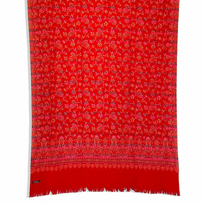 Buy Red Fine Wool Kani Kashmiri Shawl at PinkPhulkari CaliforniaBuy Red Fine Wool Kani Kashmiri Shawl at PinkPhulkari California