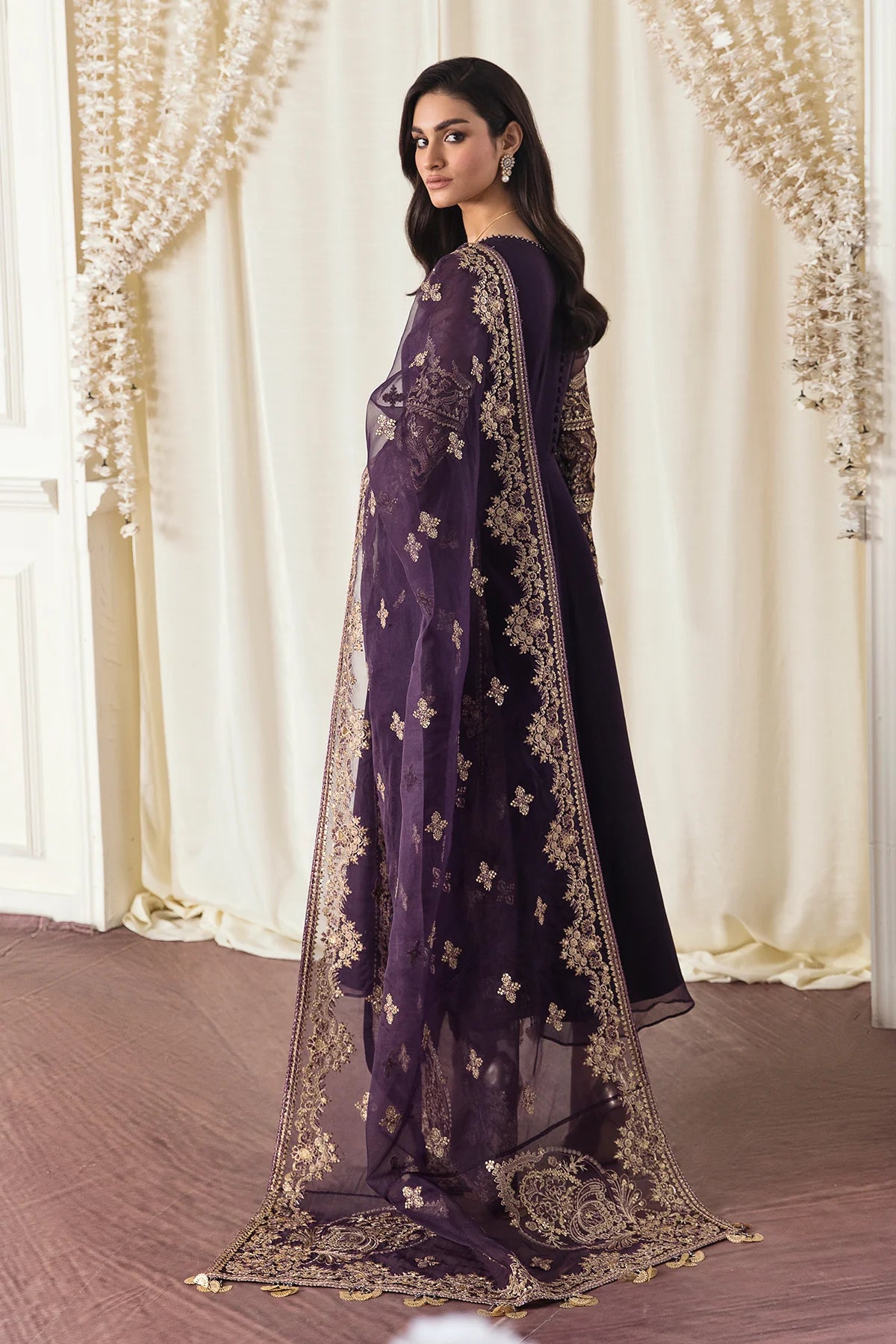 Buy Embroidered Chiffon Anarkali Suit at PinkPhulkari California