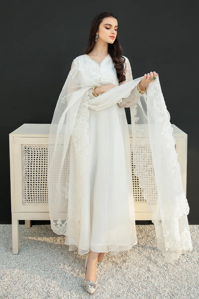 Buy White Embroidered Organza Dupatta at PinkPhulkari CaliforniaBuy White Embroidered Organza Dupatta at PinkPhulkari California