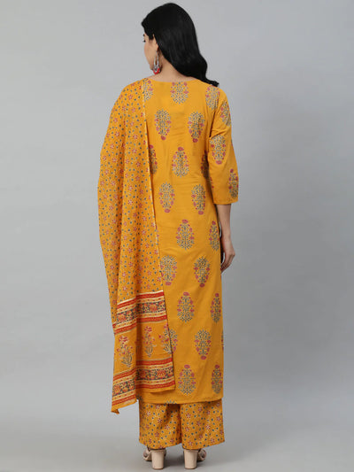 Mustard Yellow Floral Print SuitMustard Yellow Floral Print Suit