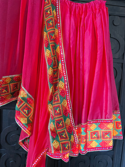 Buy Phulkari DesigN Lehenga Skirt at PinkPhulkari CaliforniaBuy Phulkari DesigN Lehenga Skirt at PinkPhulkari California