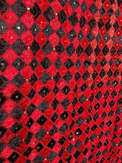 Buy Red Khaddar Old Design Phulkari Bagh at PinkPhulkari CaliforniaBuy Red Khaddar Old Design Phulkari Bagh at PinkPhulkari California