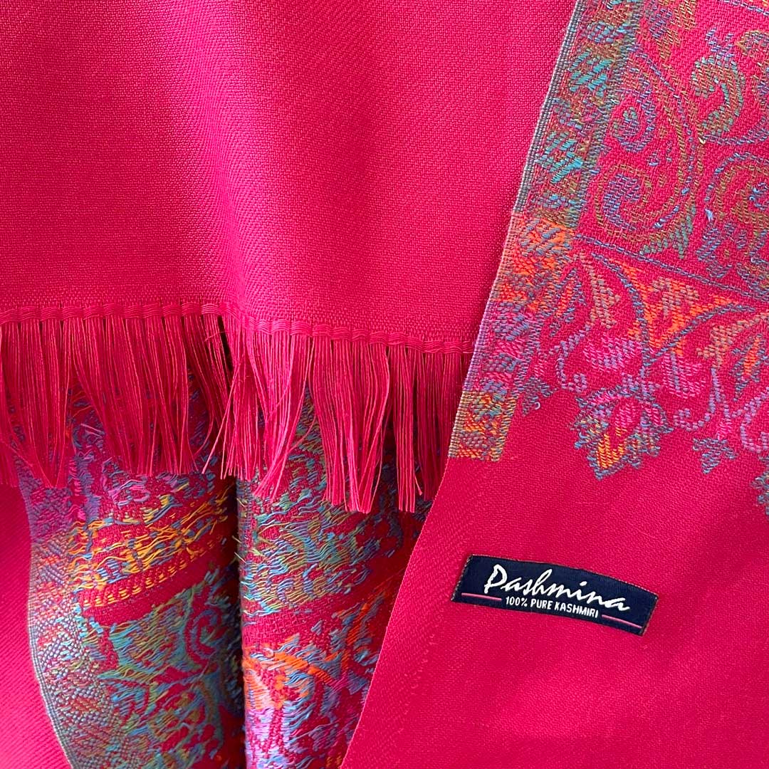 Buy Pink Pashmina Kani Kashmiri Shawl at PinkPhulkari California