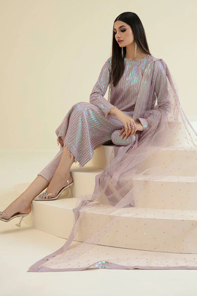 Misty Rose Pink Embroidered Sequin Traditional Pant SuitMisty Rose Pink Embroidered Sequin Traditional Pant Suit