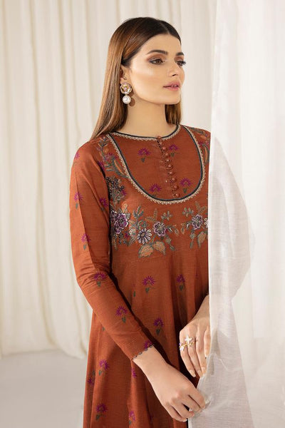 Embroidered Desiger Suit Rust Brown at PinkPhulkari CaliforniaEmbroidered Desiger Suit Rust Brown at PinkPhulkari California