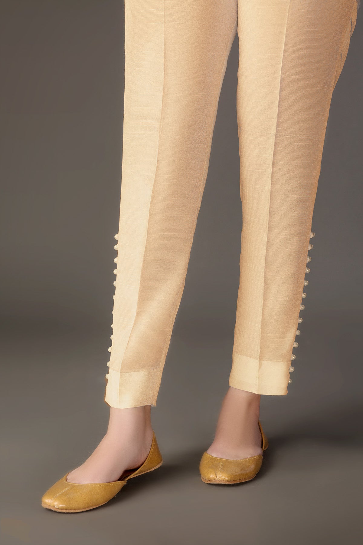 Ankle Length Straight Pants Tan