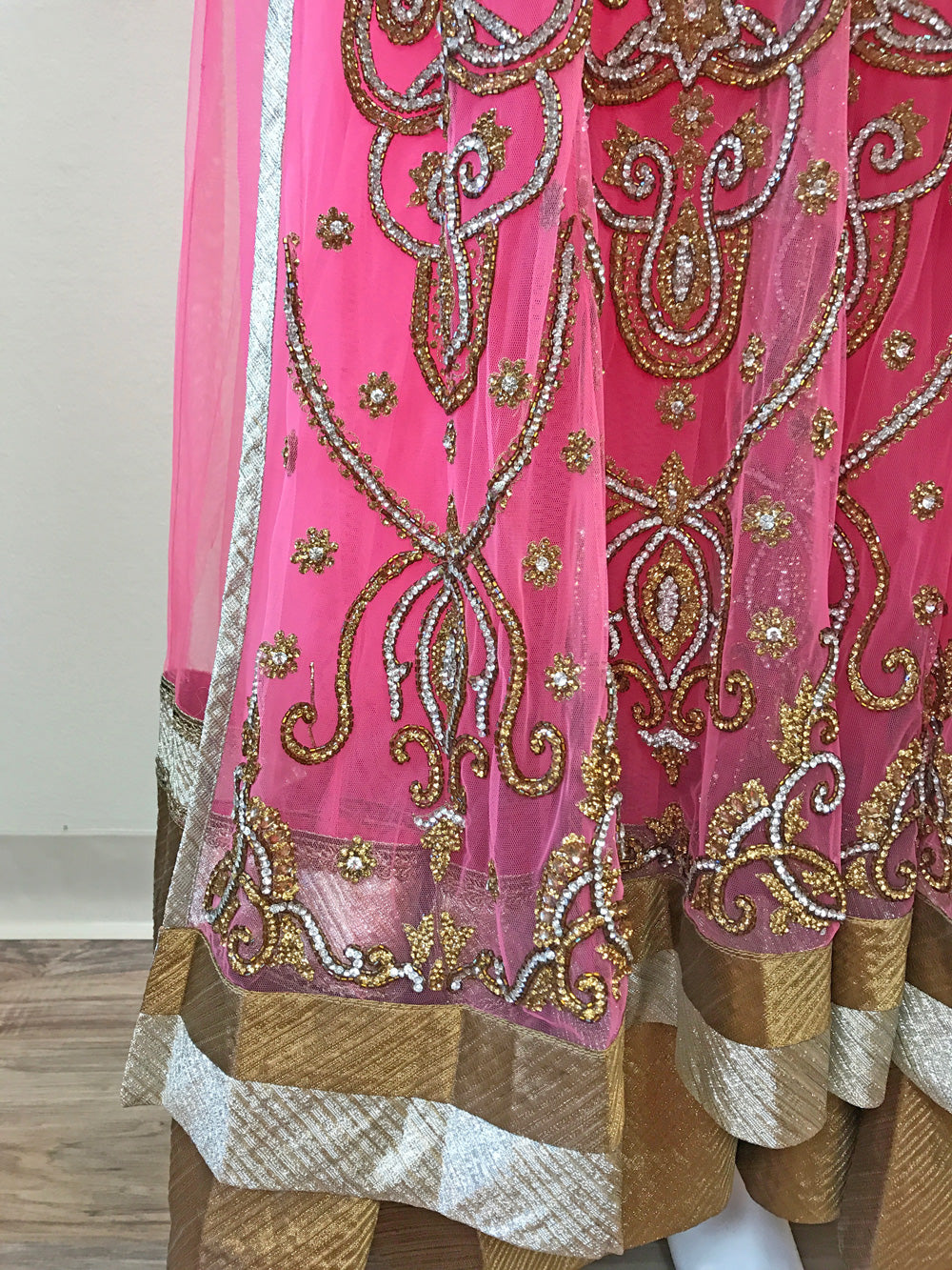 Hot Pink Party Wear Gown Anarkali Dress at PinkPhulkari California