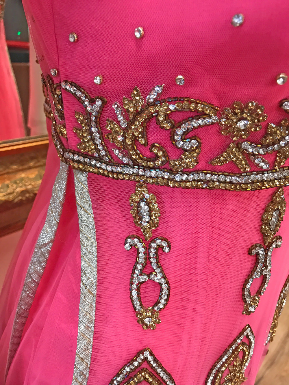 Hot Pink Party Wear Gown Anarkali Dress at PinkPhulkari California