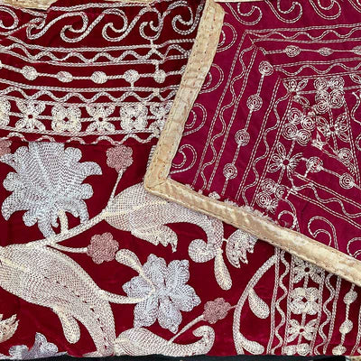 Shop Maroon embroidered Velvet Shawl at PinkPhulkari CaliforniaShop Maroon embroidered Velvet Shawl at PinkPhulkari California